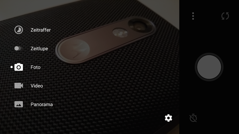 Minimalistisch: So sieht die Kamera-App des OnePlus X aus. (Screenshots: t3n)
