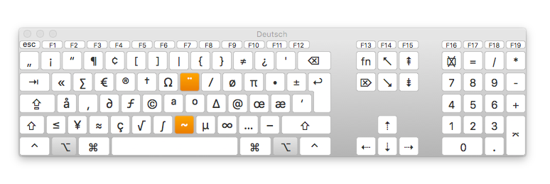 Die Tastaturübersicht zeigt wo die Sonderzeichen liegen (Screenshot: t3n)