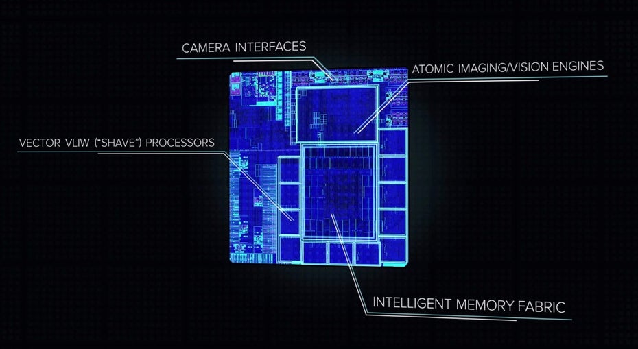 Google AI: Das ist der Myriad-2-Vision-Chip von Movidius. (Bild: Movidius)