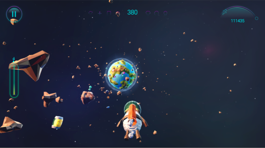 Das Spiel „Spacelamb“ des Entwicklers „12Wave Production“ basiert auf WebGL. (Screenshot: Spacelamb)