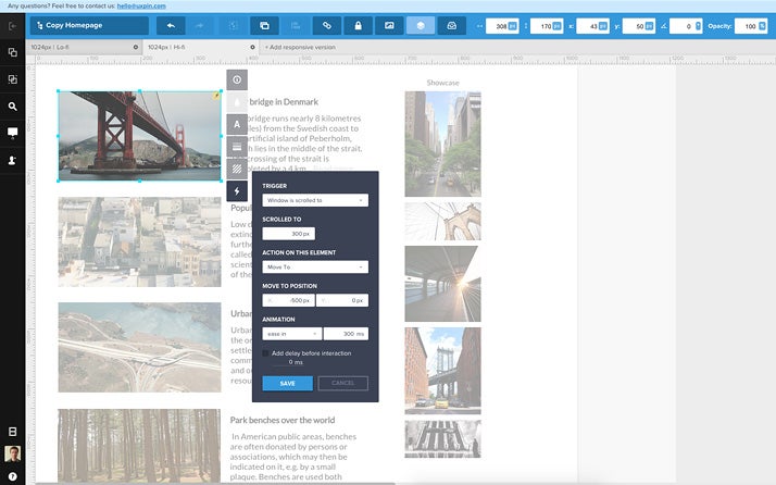 Mit wenigen Klicks vom Wireframe zum fertigen Prototype. (Screenshot: uxpin.com)