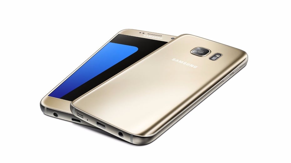 Das Samsung Galaxy S7 in Gold. (Bild: Samsung)