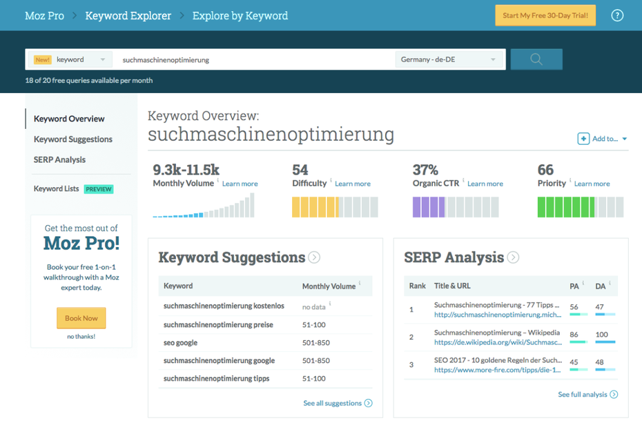 Keyword-Recherche Tools: Mot-Keyword-Explorer