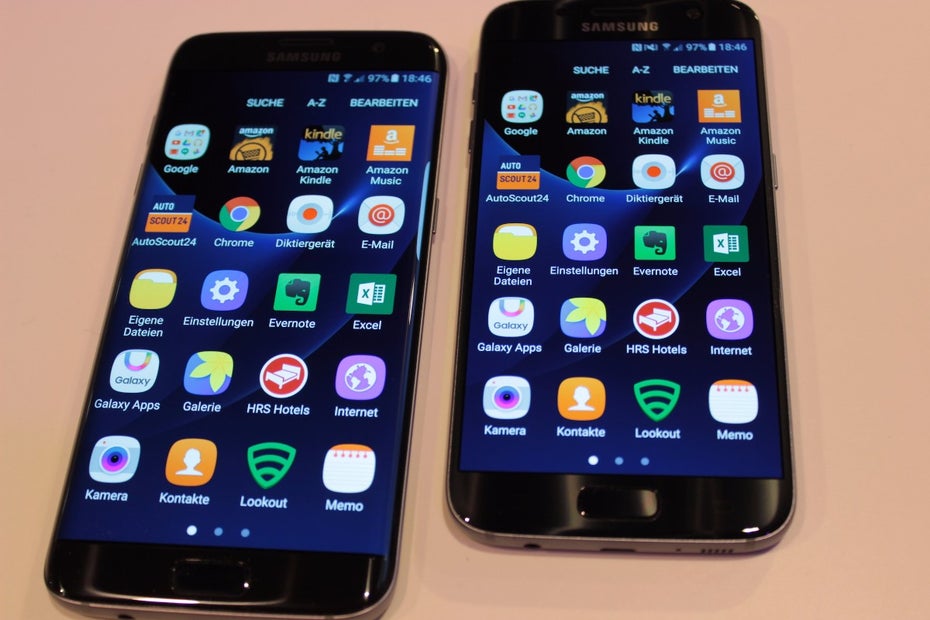 Samsung Galaxy S7 und S7 edge mit geöffnetem App-Drawer. (Foto: t3n)