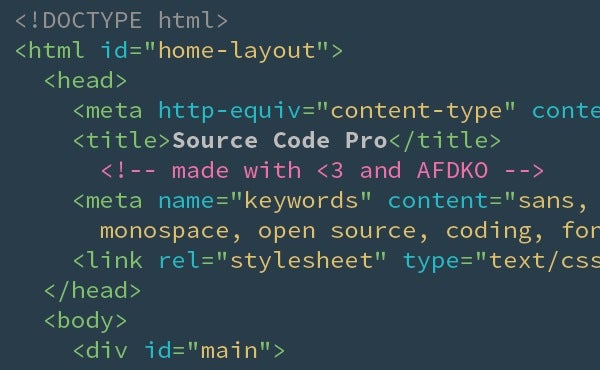 Source Code Pro ist einer der beliebtesten Coding-Fonts.