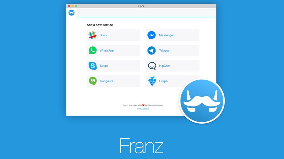 Franz: Messenger vereint Whatsapp, Facebook, Skype, Slack und Co. in einem Tool