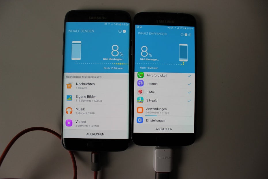 Die App SmartSwitch hilft euch bei der Datenübertragung auf das Samsung Galaxy S7 (edge). (Foto: t3n)