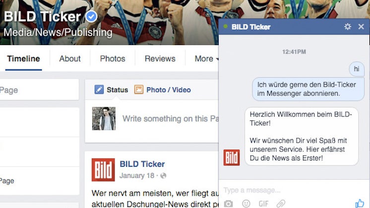 Chatbots, Sport-News und Taxi-Buchungen: Wie Unternehmen den Facebook-Messenger nutzen Chatbots, Sport-News und Taxi-Buchungen: Wie Unternehmen den Facebook-Messenger nutzen