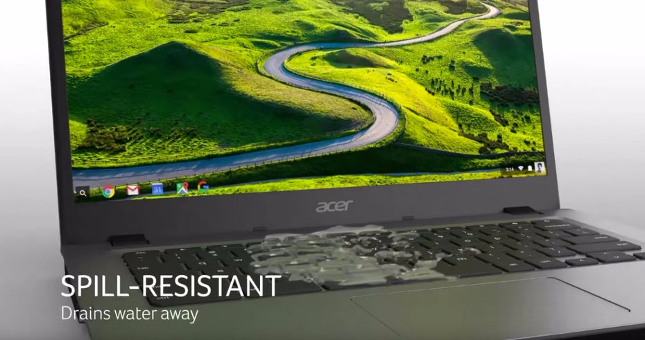 Acers Chromebook 14 for Work ist feuchtigkeitsresistent. (Bild: Acer)