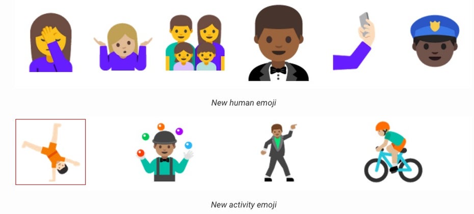 Android N hat Unicode-9-Emojis an Bord. (Bild: Google)