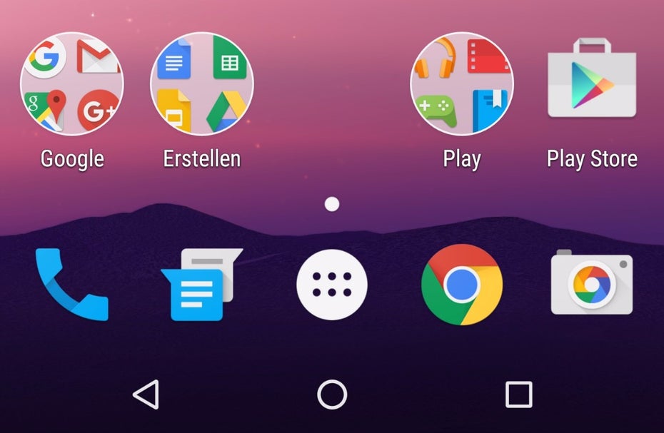 Android N bringt eine neue Ordneransicht. (Screenshot: t3n)