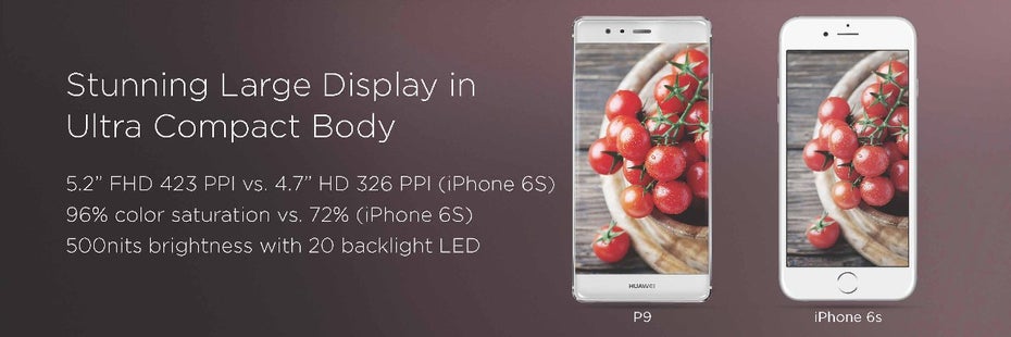 Das Huawei P9 ist äußerst kompakt gebaut. (Bild: Huawei)