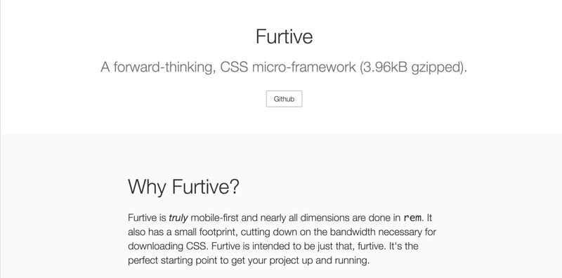 Bootstrap-Alternative: Furtive (Screenshot: Furtive)