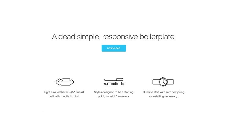 Bootstrap-Alternative: Skeleton (Screenshot: Skeleton)