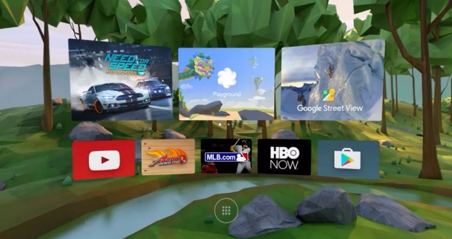 So sieht das User-Interface von Google Daydream aus. (Screenshot: Google)