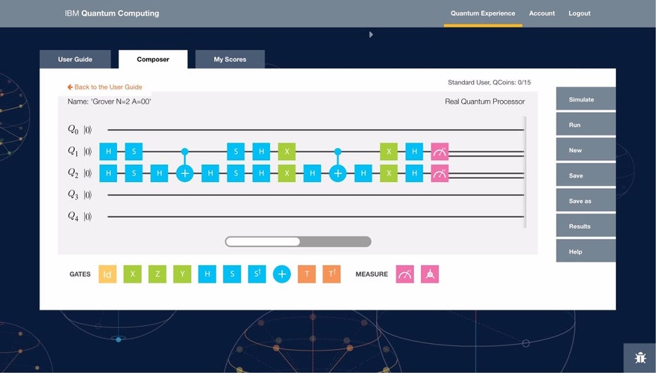 Quantencomputer in der Cloud: So sollen Forscher Programme erstellen können. (Screenshot: IBM)