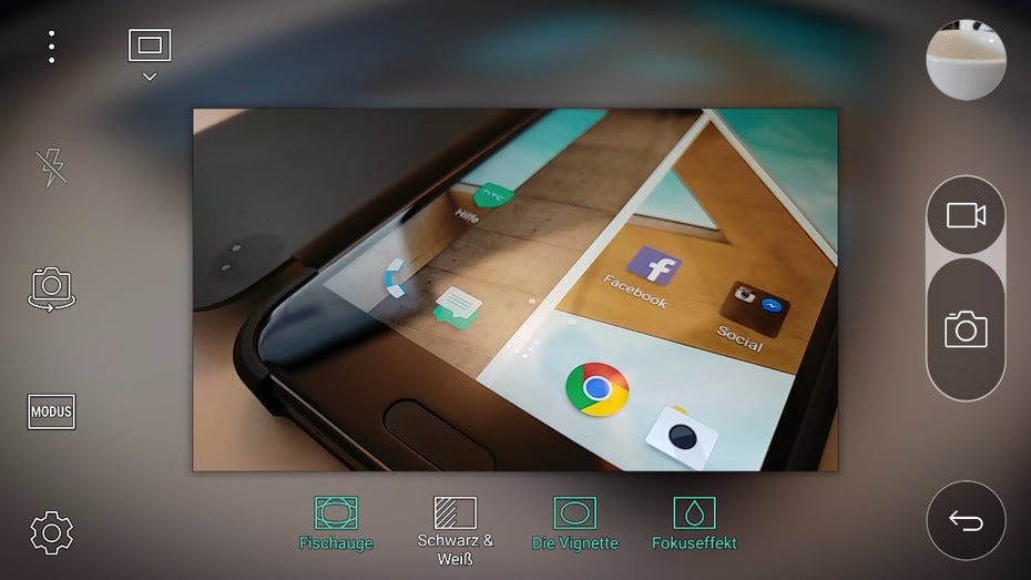 Die Kamera-App des LG G5 hat viel zu bieten. (Screenshot: t3n)