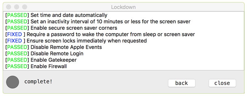 LockDown versieht osxlockdown mit einem grafischen Nutzerinterface. (Screenshot: Objective-See)