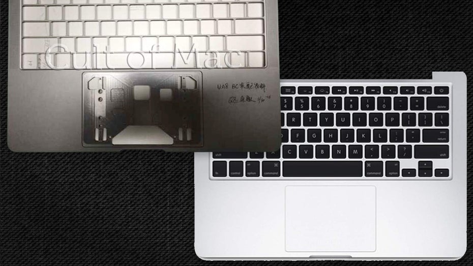 Links das neue MacBook-Pro, rechts das alte Design. (Foto: Cult of Mac)