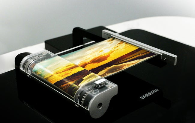 Das aufrollbare Display von Samsung ermöglicht neue Formfaktoren für Smartphones und andere Geräte. (Foto: Samsung)