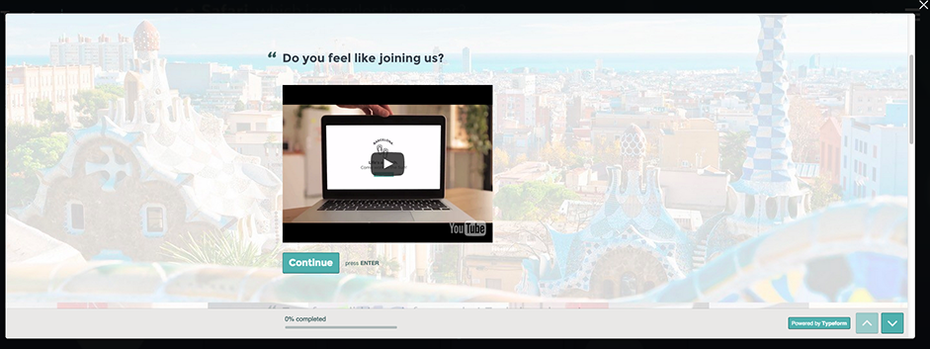 Screenshot: typeform