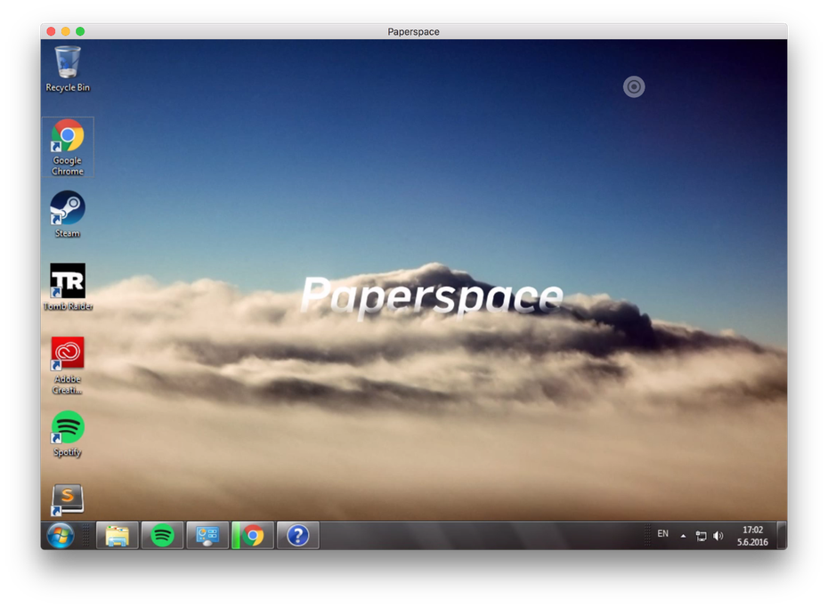 Paperspace: Ein vollwertiger Windows-Desktop-Rechner in der Cloud. (Screenshot: t3n)
