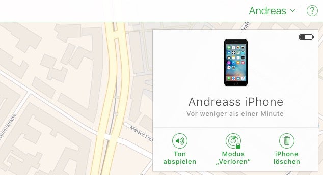 Find my iPhone behält eure Geräte im Auge. Bei Bedarf könnt ihr euer iPhone auch löschen oder sperren. (Bild t3n)