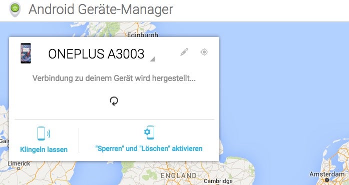 Unter anderem hilft der Geräte-Manager dabei, Android-Smartphones aus der Ferne aufzuspüren. (Bild: t3n)