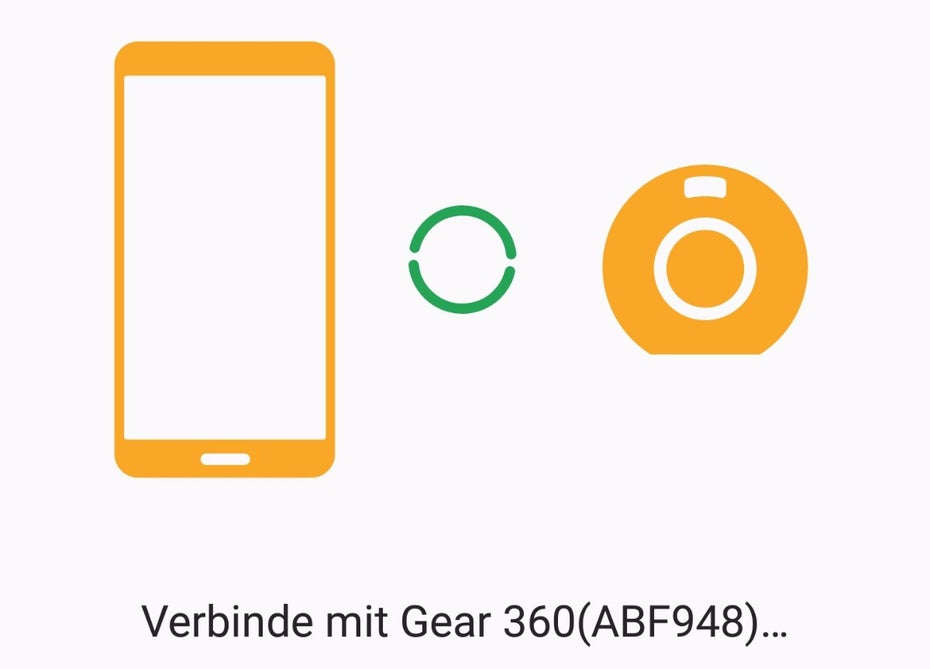 Mit dem Gear-360-Manager könnt ihr die Kamera per Smartphone steuern und Inhalte verwalten. (Screenshot: t3n)