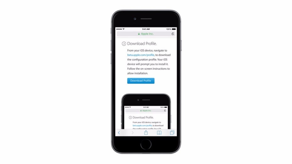 Um die Public Beta von iOS 10 auf dem iPhone oder iPad zu installieren, müsst ihr ein entsprechendes Profil aktivieren. (Bild: Apple) 