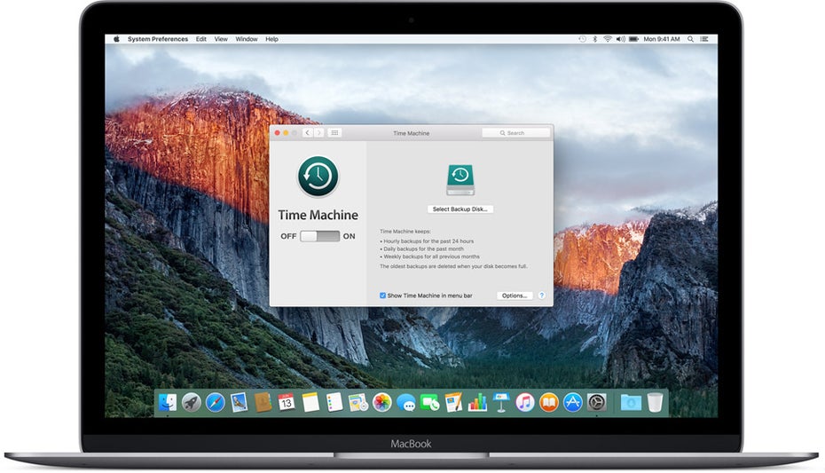 Vor dem Update auf die Public Beta von macOS Sierra solltet ihr euer System sichern. (Bild: Apple)