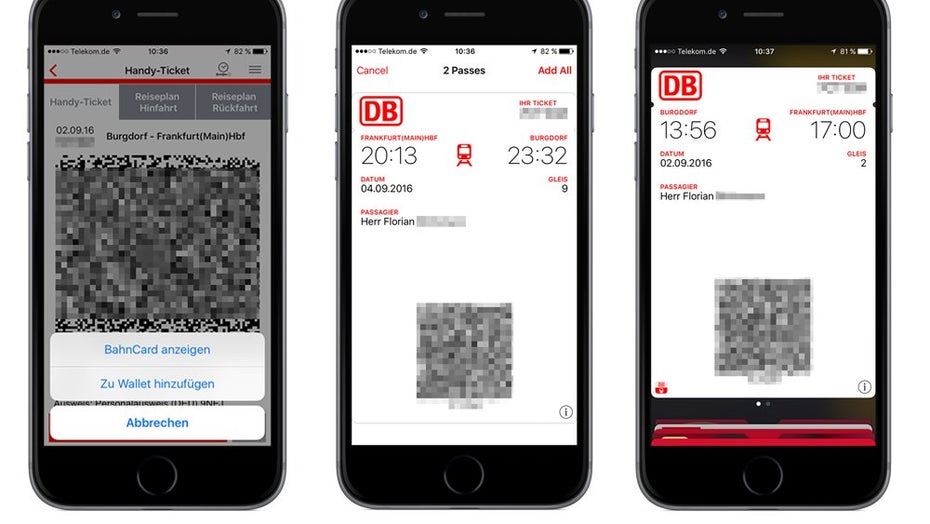 Deutsche Bahn unterstützt ab sofort Bahntickets im Apple Wallet