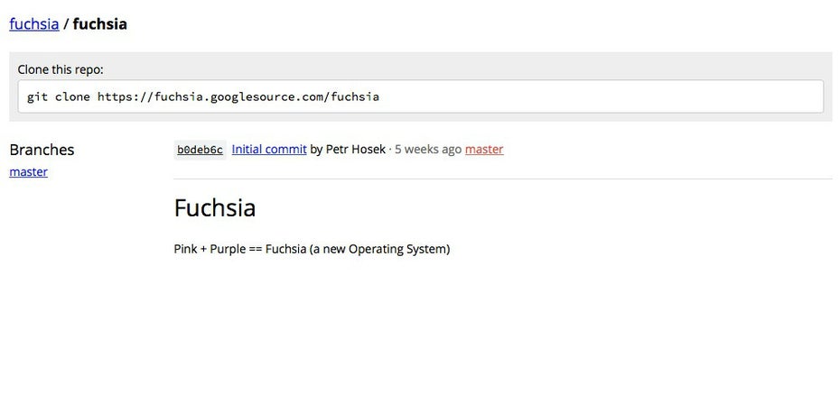 Fuchsia: Neues Google-Betriebssystem ist Open Source, aber Linux-frei. (Screenshot: Google)