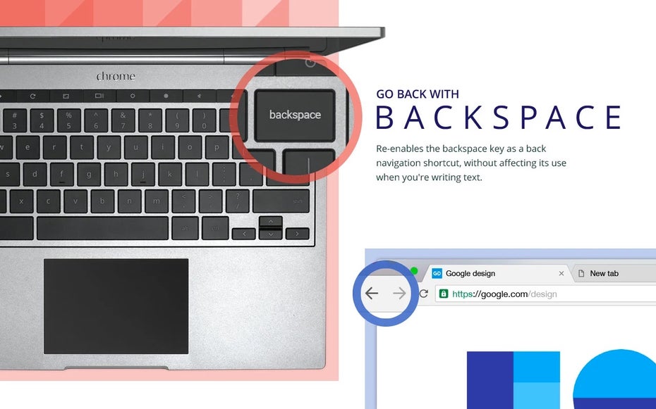 „Go Back with Backspace“ reaktiviert die Zurück-Taste zur Navigation in Chrome. (Bild: Google)