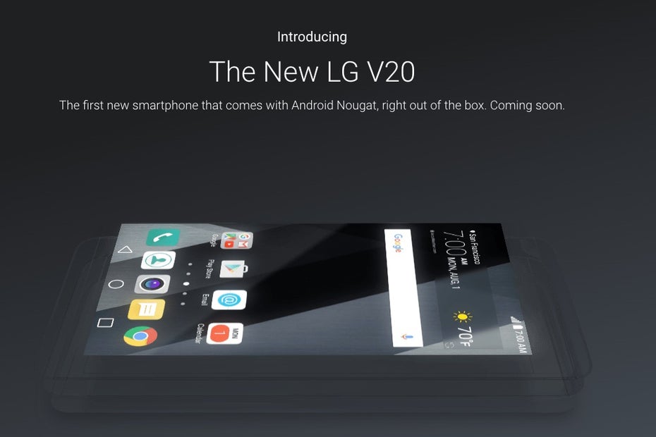 Das LG V20 kommt ab Werk mit Android 7.0. Von neuen Nexus-Geräten noch keine Spur. (Bild: Google)