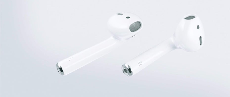Apple AirPods: Eine mobile Ladestation soll die kabellosen In-Ear-Kopfhörer über den Tag retten. (Screenshot: Apple)