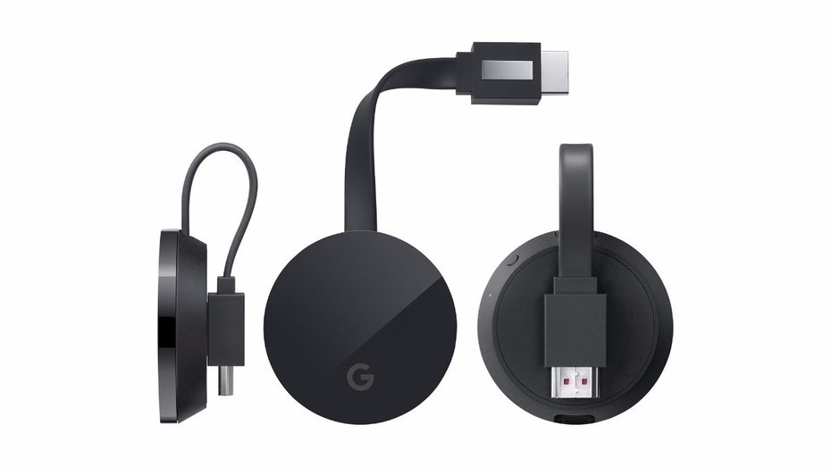 Ohne Chrome-Logo: Der 4K-Chromecast Ultra könnte womöglich sogar in Google Cast umgetauft werden. (Bild: evleaks)