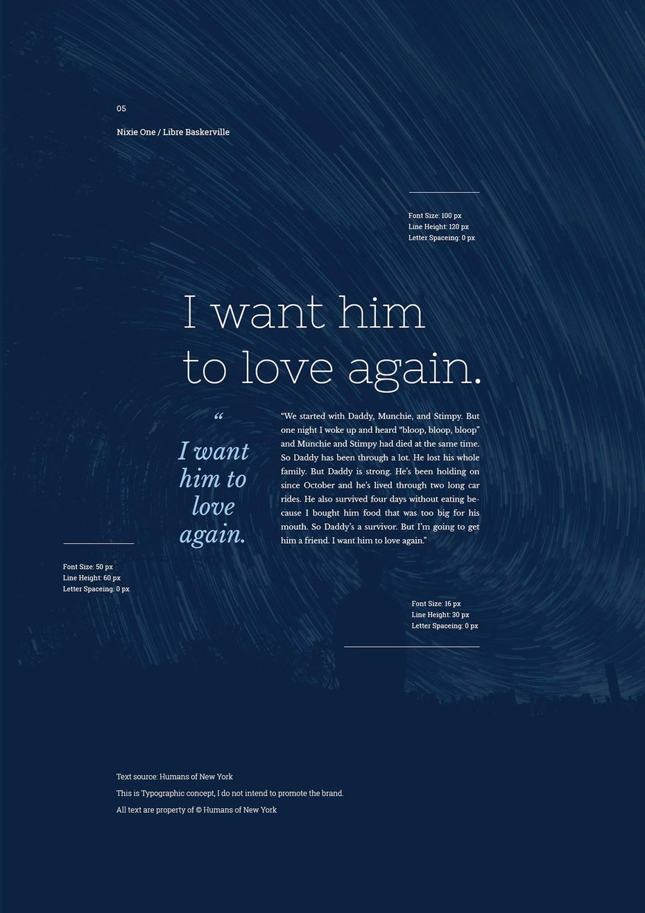 Google-Fonts-Kombinationen: Nixie One / Libre Baskerville.