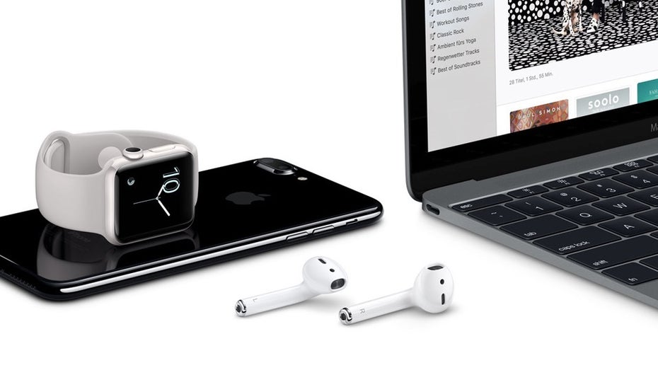Einmal mit einem Gerät gekoppelt, lassen sich die drahtlosen Kopfhörer auch mit anderen Apple-Geräten nutzen. (Screenshot: Apple)