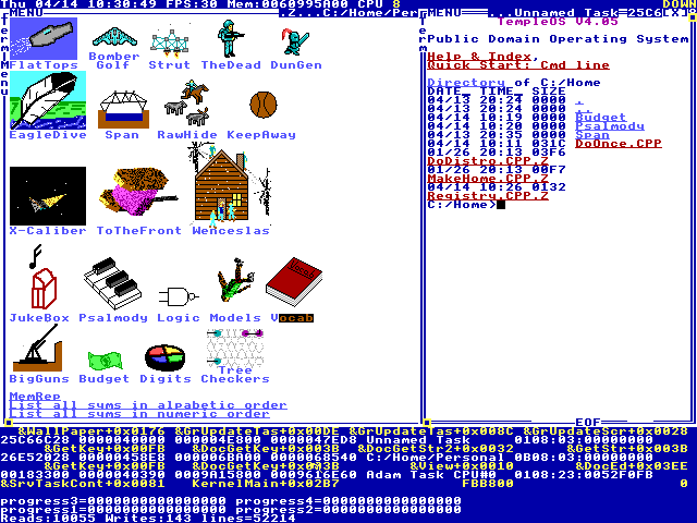 TempleOS (Screenshot: Wikipedia)