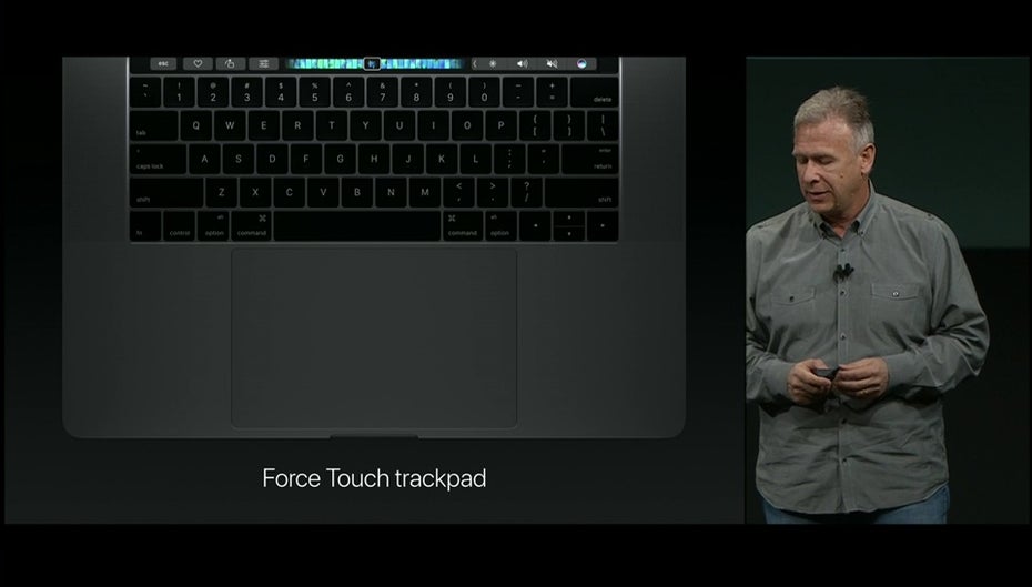 Das Force-Touch-Trackpad ist wieder größer geworden. (Bild: Apple)