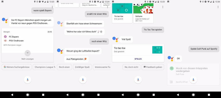 Google Assistant – einige Beispiele. Der Assistent kann aber noch einiges mehr. (Bild t3n)