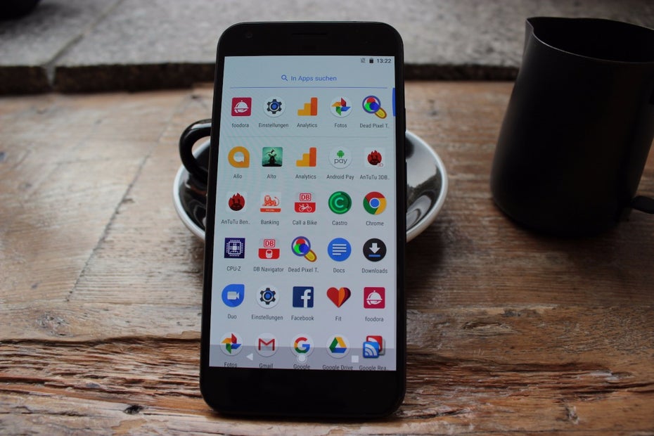 Der App-Drawer des Google Pixel (XL). (Foto: t3n)