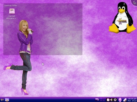 Hannah Montana Linux (Screenshot: hannahmontana.sourceforge.net)