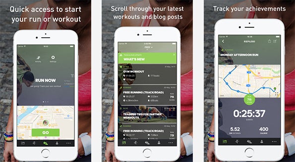 Die Anwendung von Adidas legt den Fokus auf die Motivation des Nutzers. (Bild: iTunes)