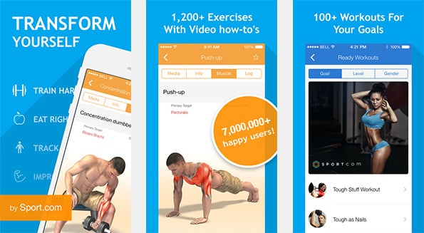 Rund 1.200 unterschiedliche Übungen findet der geneigte Nutzer in dieser Fitness-App. (Bild: iTunes)