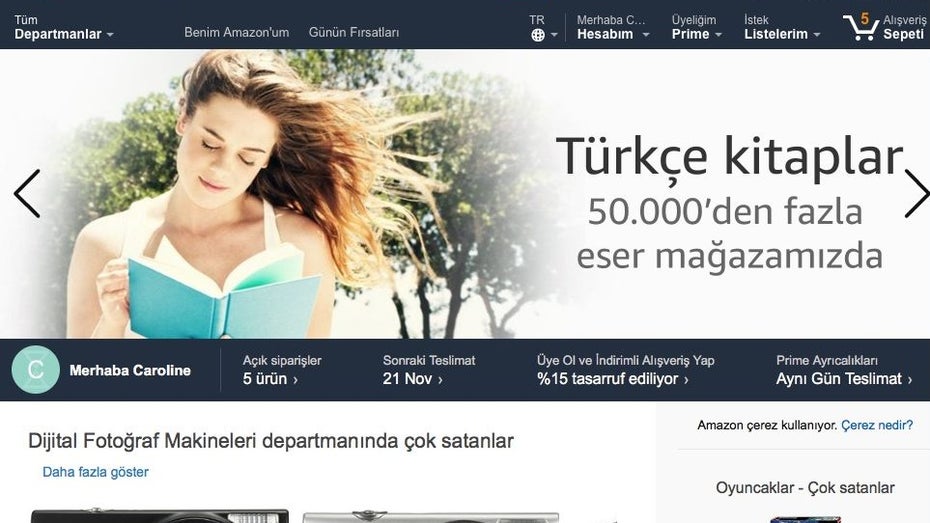 Merhaba, Türkiye: Amazon.de spricht jetzt türkisch und liefert kostenfrei in die Türkei Merhaba, Türkiye: Amazon.de spricht jetzt türkisch und liefert kostenfrei in die Türkei