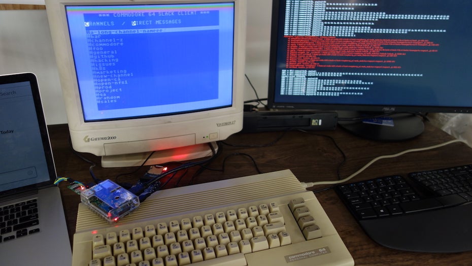 Raspberry-Pi-Projekt bringt Slack auf dem C64(Foto: Jeff Harris)