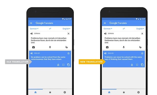 Der Google Übersetzer soll mit dem großen Update qualitativ besser werden. (Bild: Google)