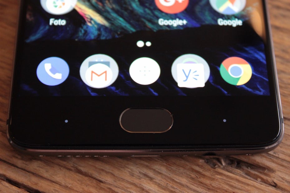 Im Homebutton des Oneplus 3(T) ist der schnelle Fingerabdrucksensor verbaut. (Foto: t3n)